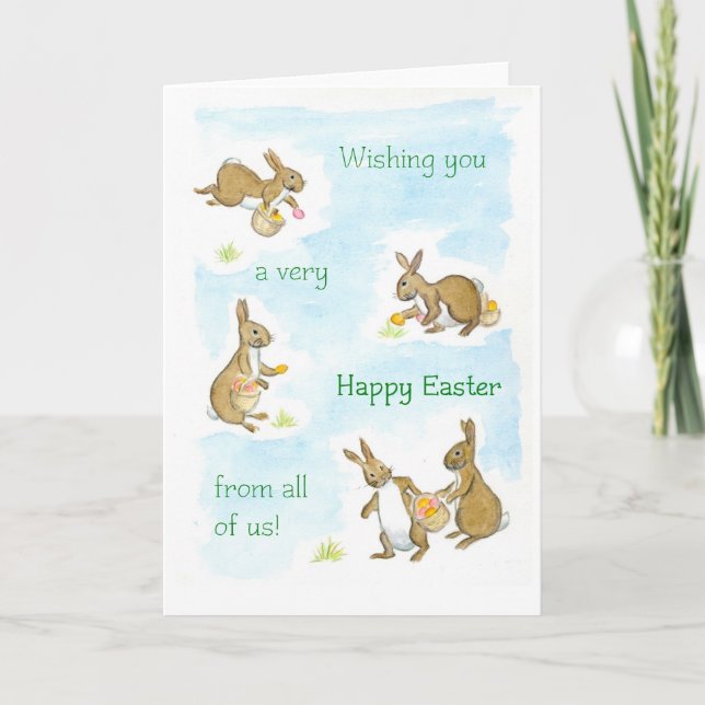 Carte Bunnies Pâques de nous tous (Devant)