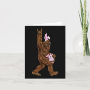 Carte Bunny Bigfoot Pâques Dans Un Byskis Amusant Dimanc