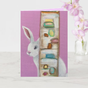 Carte Bunny d'art Whimsical 3
