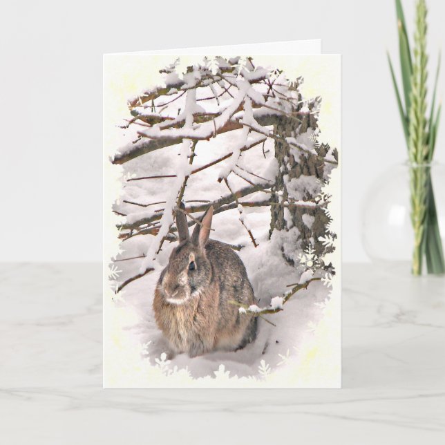 Carte Bunny de neige Dia del Padre (Devant)