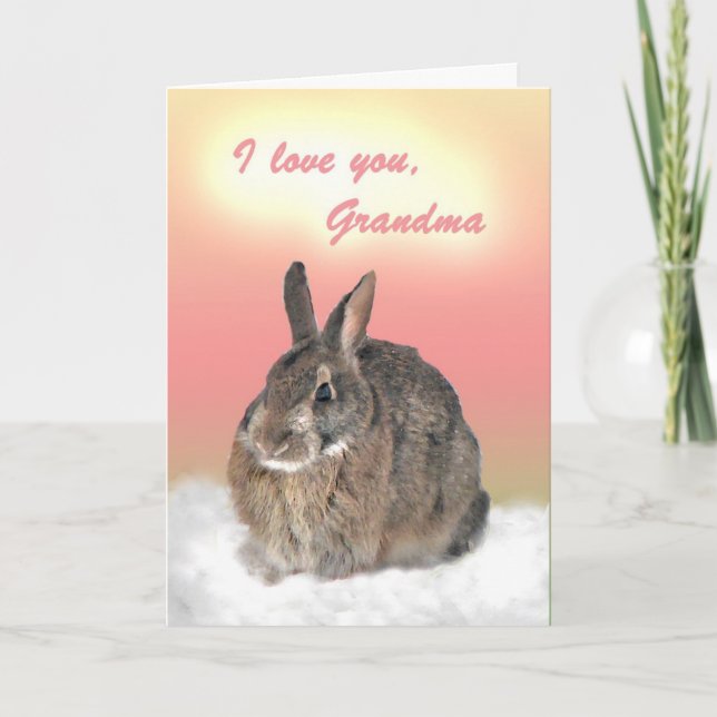 Carte Bunny for Grandma Mother's Day (Devant)