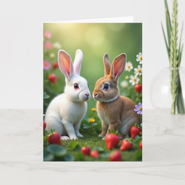 Carte Bunny Friends Cute Encounter Card (Devant)