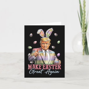 Carte Bunny Funny Trump Rendre Pâques grand Rabbit H