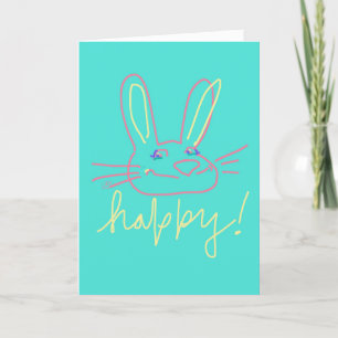 Carte Bunny Happy Greeting Card