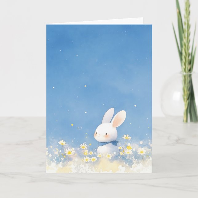 Carte Bunny Imaginaire floral (Devant)
