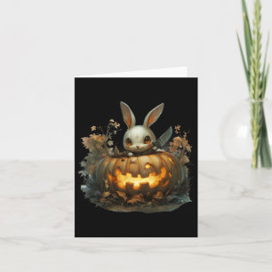 Carte Bunny Mayhem Déplaisant Halloween Bunny Citrouille