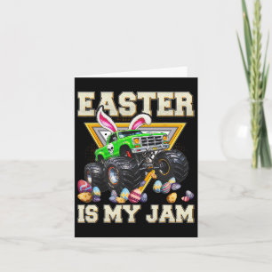 Carte Bunny Monster Camion Pâques Est Mon Jour De Jam Ga