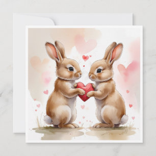Carte Bunny romantique