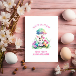 Carte Bunny Salutations de Pâques à Grand-fille
