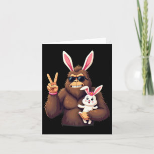 Carte Bunny Sasquatch Bigfoot Sungles Pâques 1