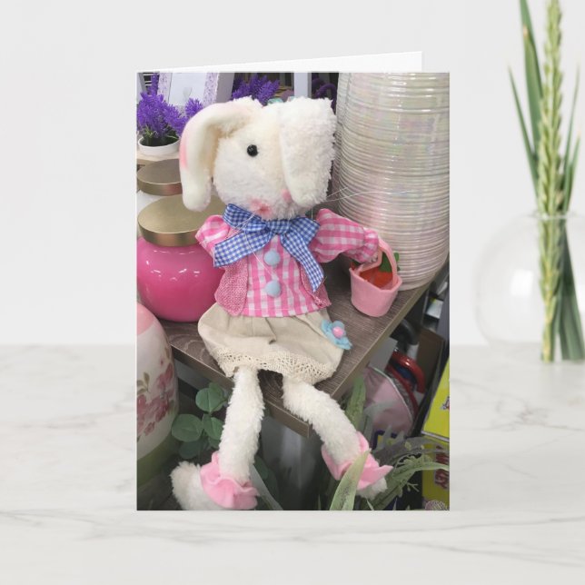 CARTE BUNNY * SOUHAITS DE PÂQUES* & * SOUHAITS DE PRINTE (Devant)