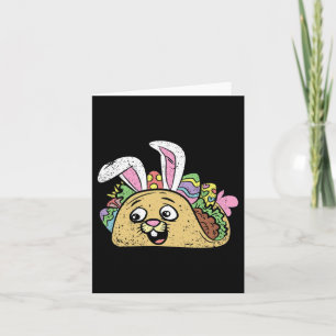 Carte Bunny Taco Pâques drôle Nourriture Mexicaine Oeuf 