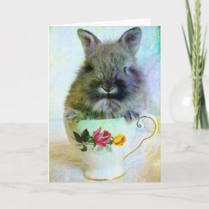 Carte Bunny Teacup