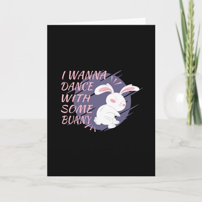 Carte Bunny veut danser avec un partenaire de danse (Devant)