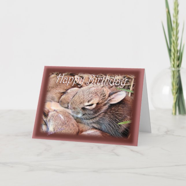 Carte BunnyHBD-personnaliser (Devant)