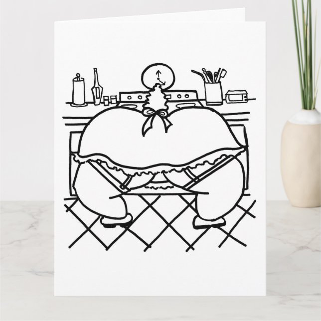 Carte Buns Fraîches Four Big Coloring Card Chubby Art (Devant)