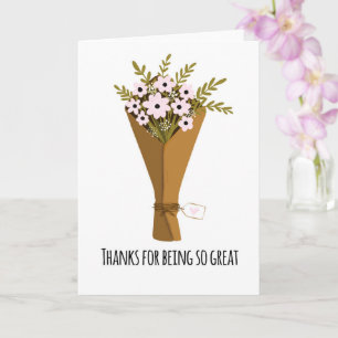 Carte bunwers bouquet thank you for beinat great