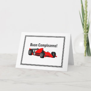 Carte Buon Compleanno auto da corsa