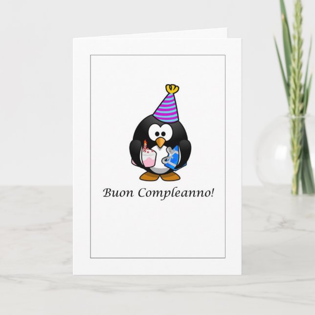 Carte Buon Compleanno - joyeux anniversaire dans la (Devant)
