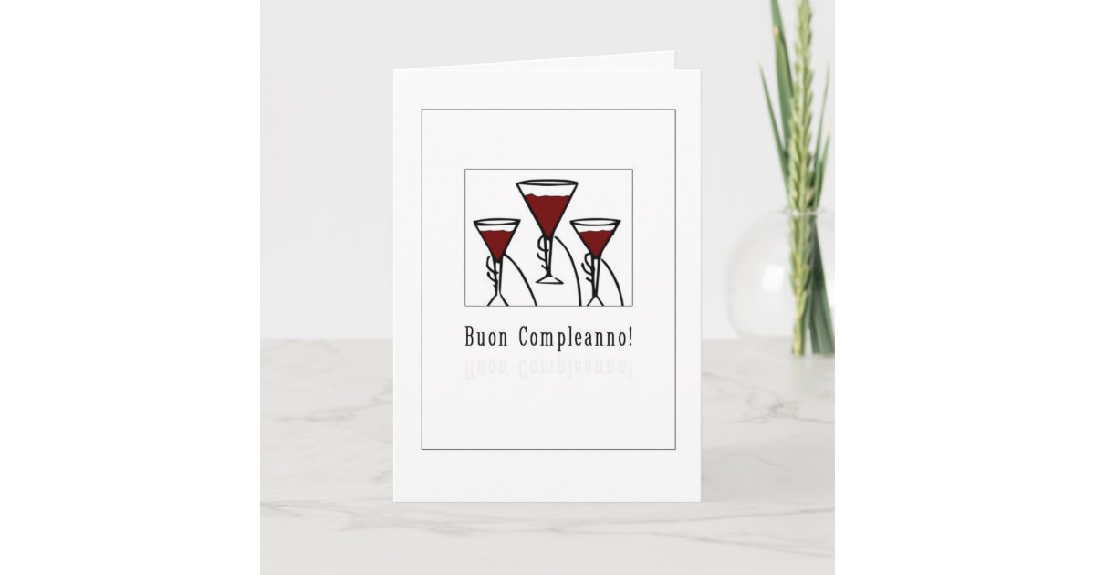 Carte Buon Compleanno Joyeux Anniversaire En Italien Zazzle Fr