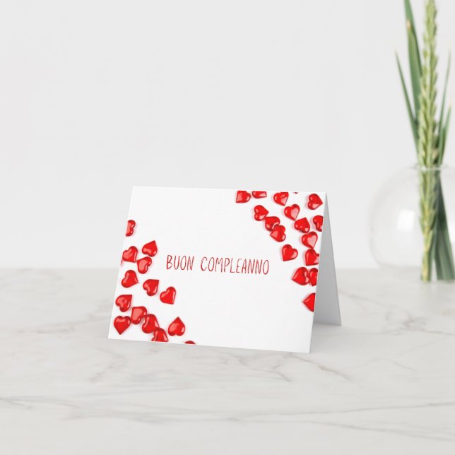 Carte Buon compleanno, Joyeux anniversaire italien (Devant)