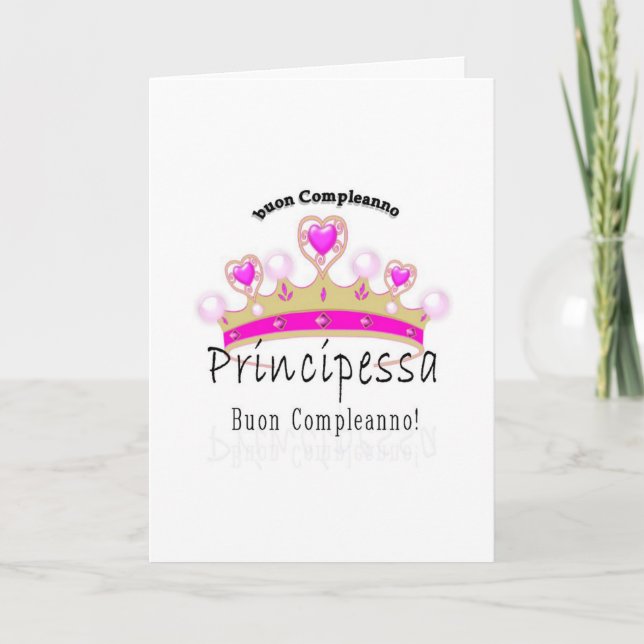 Carte Buon Compleano Principessa (Devant)