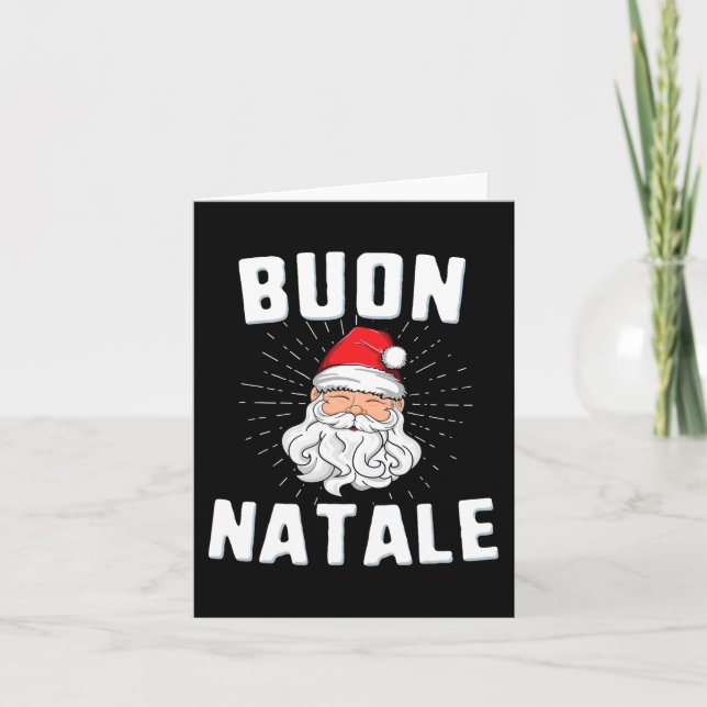 Carte Buon natale christmasitaly italien père Noël babbo (Devant)