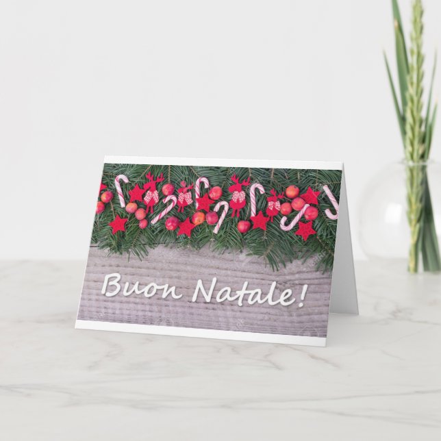 CARTE ***BUON NATALE*** JOYEZ FAMILLE / AMIS DE NOËL (Devant)