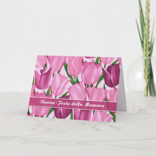 Carte Buona Festa della Mamma. Fête des mères en italien (Devant)