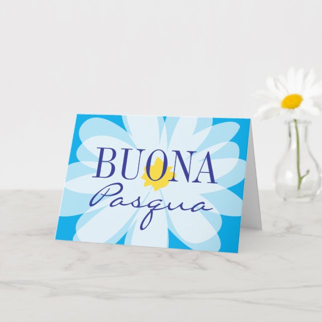 Carte Buona Pasqua Happy Pâques joli accueil fleur (Petite plante)