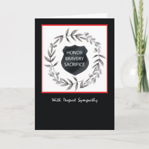 Carte Bureau de police Sympathy Black Wreath