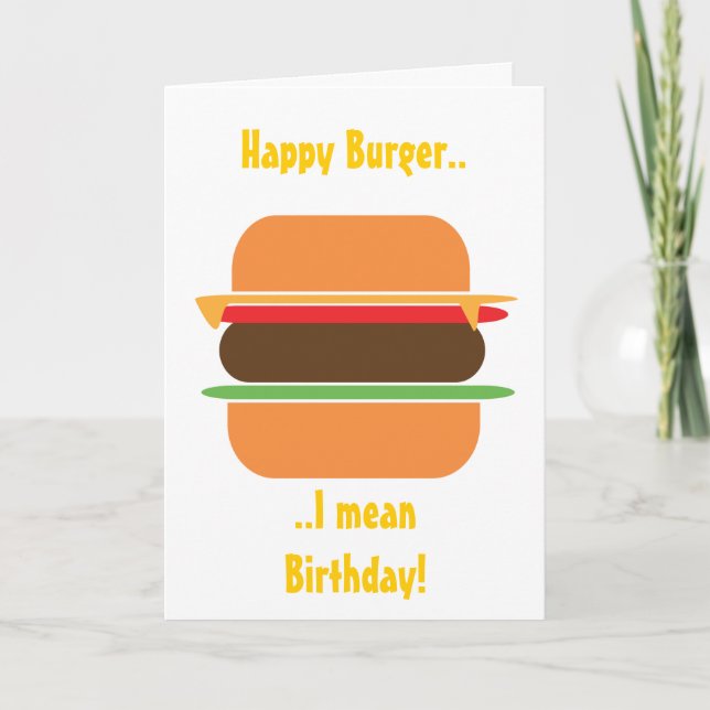 Carte Burger themed Greeting card (Devant)
