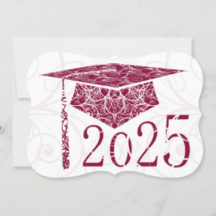 Carte Burgundy and White Floral Casquette 2025