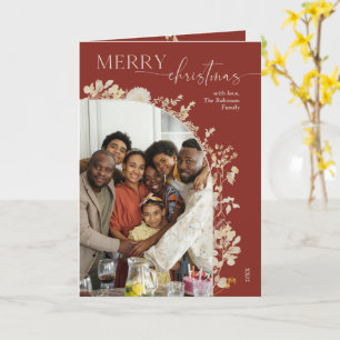 Carte Burgundy Gold 1 Photo Noël