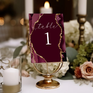 Carte Burgundy & Gold Agate