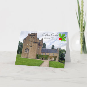 Carte Burnett Clan's Crathes Castle Holly Christmas Card