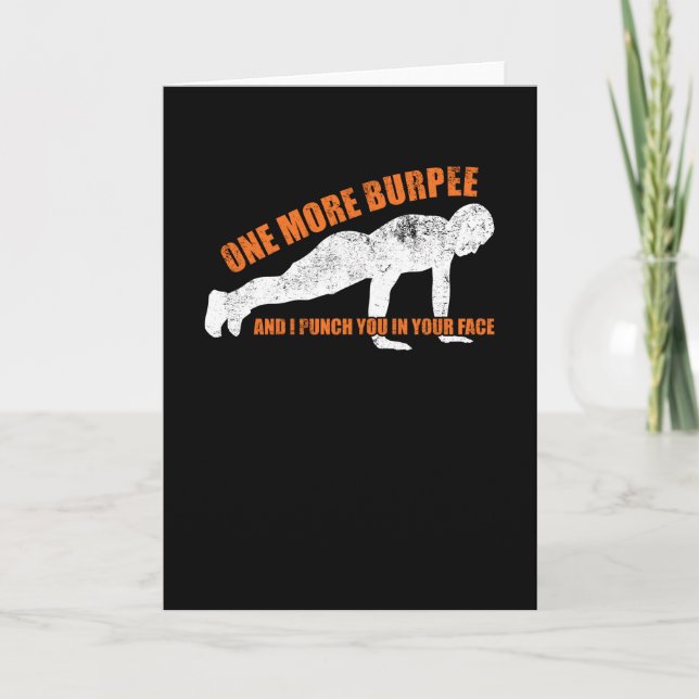 Carte Burpees Sports Funny Hatred Exhausting Fitness (Devant)