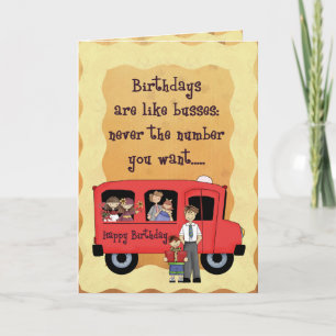 Carte Bus de Birthday