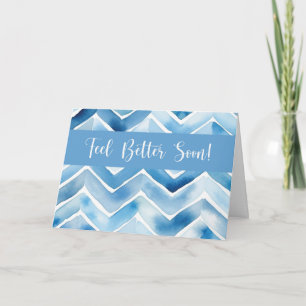 Carte Business Get Well de Group Blue Chevron Motif