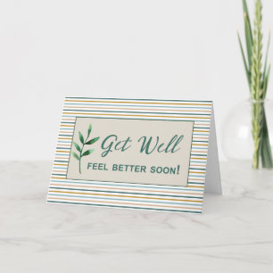 Carte Business Get Well Minimalist Stripes Branche feutr