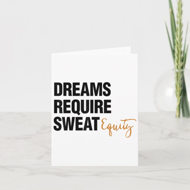 Carte Business Quote Sweat Equity Entrepreneur  (Devant)