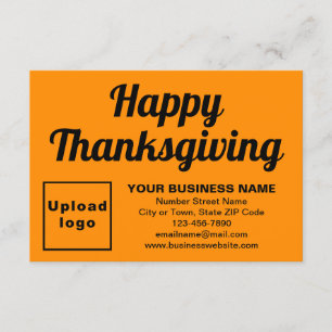 Carte Business Thanksgiving Petit Orange Appartement Sal