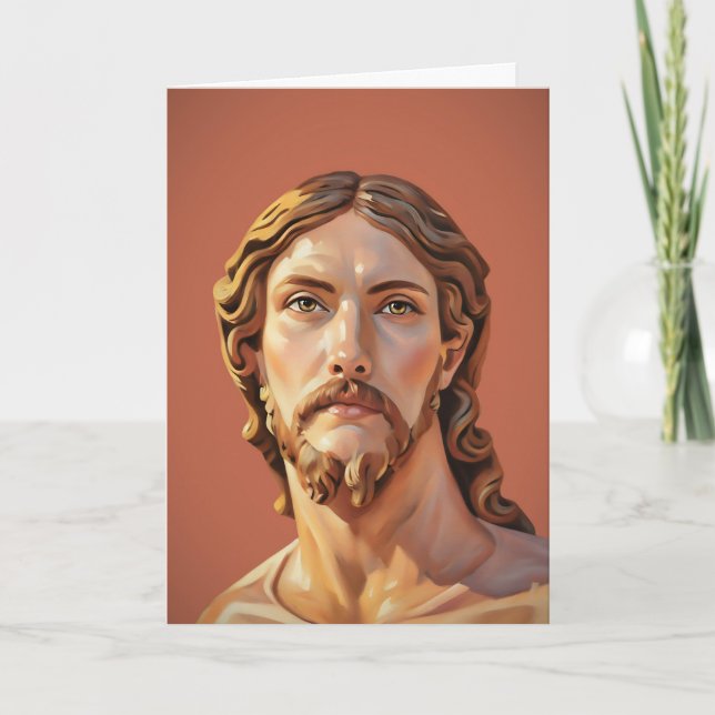 Carte BUSTE DU CHRIST SAUVEUR par MICHELANGE 2026 (Devant)