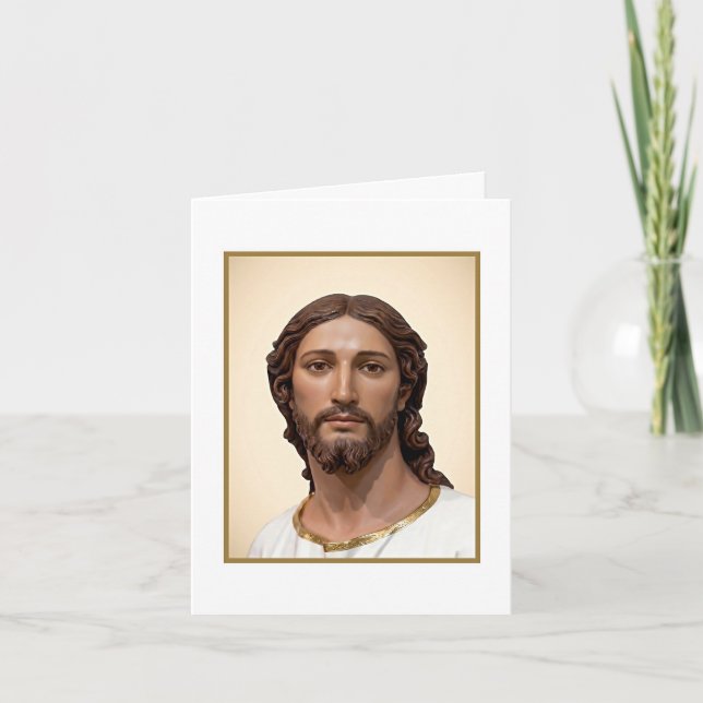 Carte BUSTE DU CHRIST SAUVEUR par MICHELANGELO 2026 (Devant)
