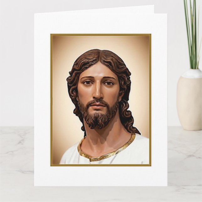 Carte BUSTE DU CHRIST SAUVEUR par MICHELANGELO 2026___ (Devant)