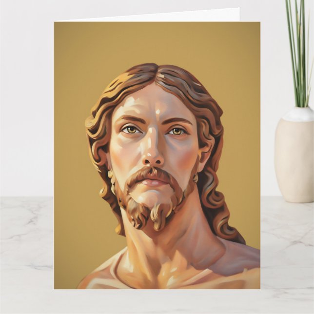 Carte BUSTE DU CHRIST SAUVEUR par MICHELANGELO 2026 (Devant)