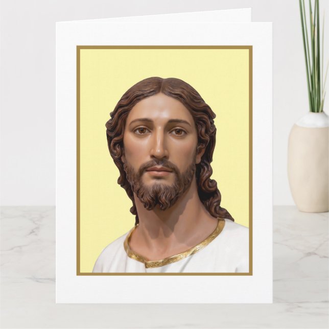 Carte BUSTE DU CHRIST SAUVEUR par MICHELANGELO 2026 (Devant)