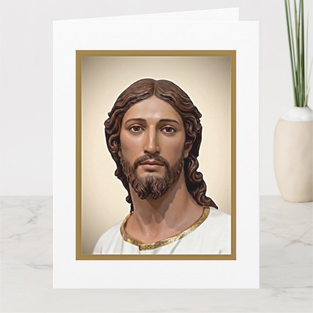Carte BUSTE DU CHRIST SAUVEUR par MICHELANGELO 2026___ (Devant)