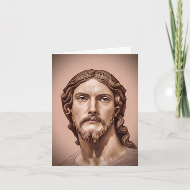 Carte BUSTE DU CHRIST SAUVEUR par MICHELANGELO 2026 (Devant)