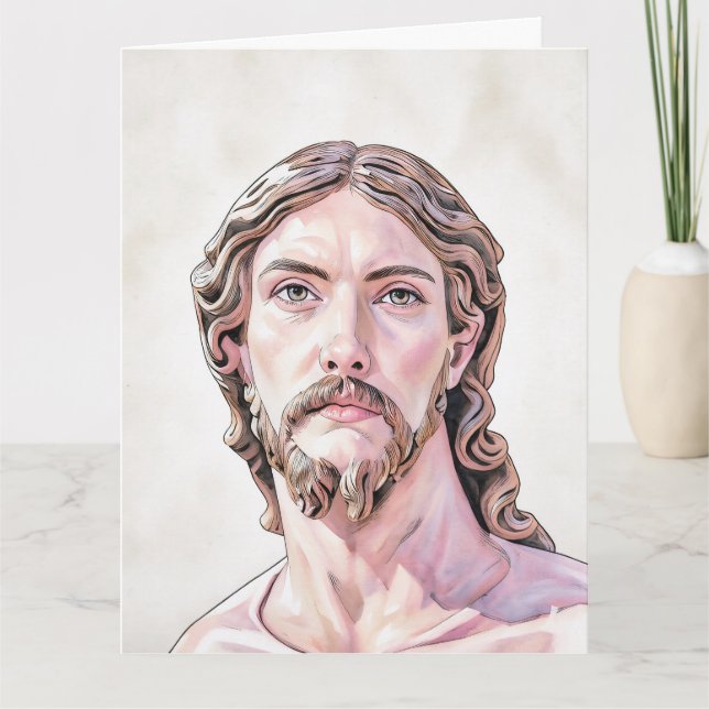 Carte BUSTE DU CHRIST SAUVEUR par MICHELANGELO 2026 (Devant)